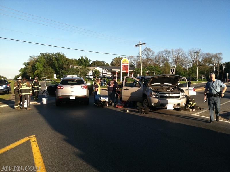 Motor vehicle accident at Three Notch Road and Point Lookout Road in Mechanicsville